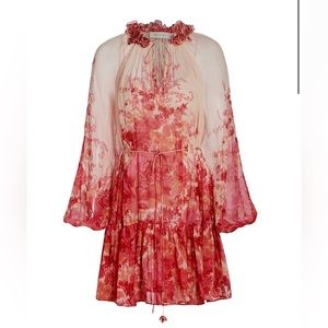 Zimmermann high tide lantern dress cotton size 0 AU